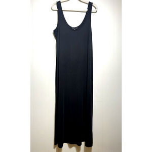 Eloquii Maxi Tank Dress Modal Blend Size 14/16 Black Minimalist Summer Stretch